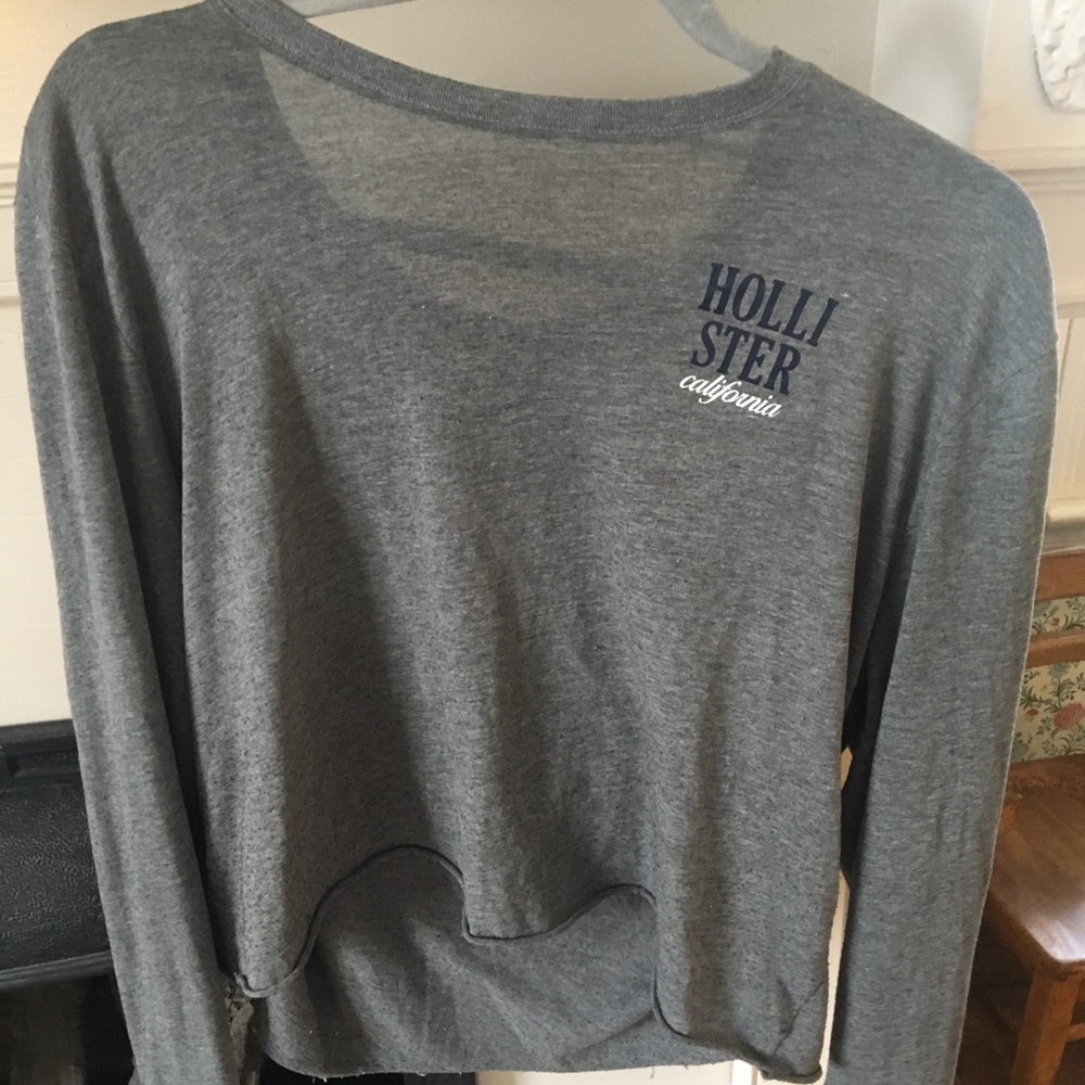 Gray Hollister Long Sleeve Shirt